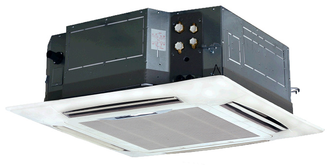Фанкойл General Climate GCKA-1600Fi 4T кассетный с датчиком и модулем NIM