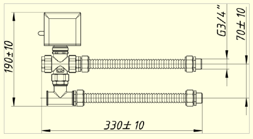 Смесительный узел для фанкойлов General Climate 1/2" с электроприводом (нагрев) Смесительный узел для фанкойлов General Climate 1/2" с электроприводом (нагрев)