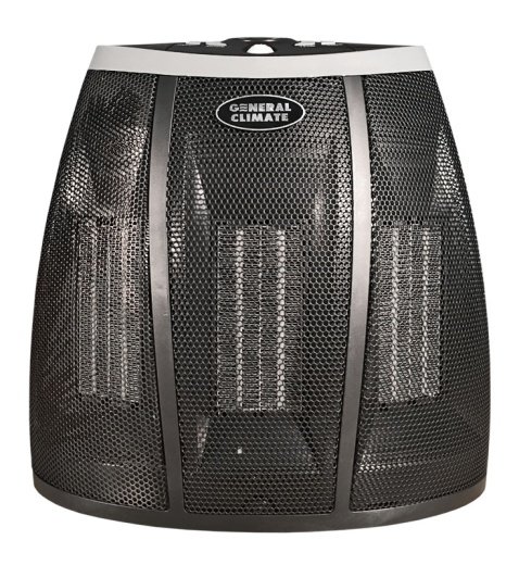 Термовентилятор керамический General Climate KRP-8 (черный) с сенсорным управлением