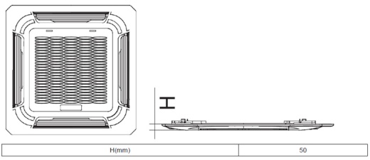 Фанкойл кассетный General Climate 4T GCKD-500Si (3.50, с датчиком и модулем NIM)