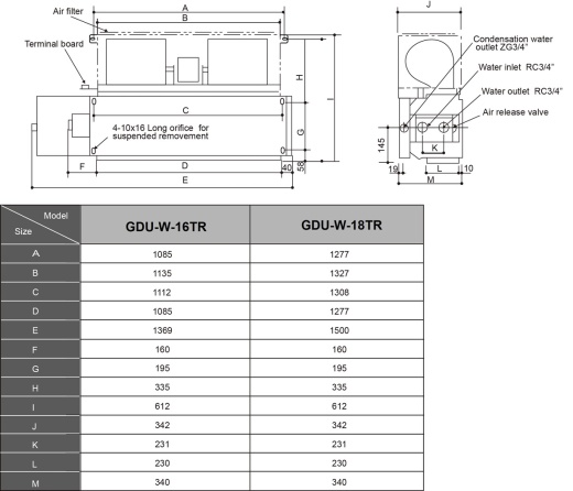 Фанкойл канальный General Climate GDU-W-16TR 2T (14.00) 50 Па Фанкойл канальный General Climate GDU-W-16TR 2T (14.00) 50 Па