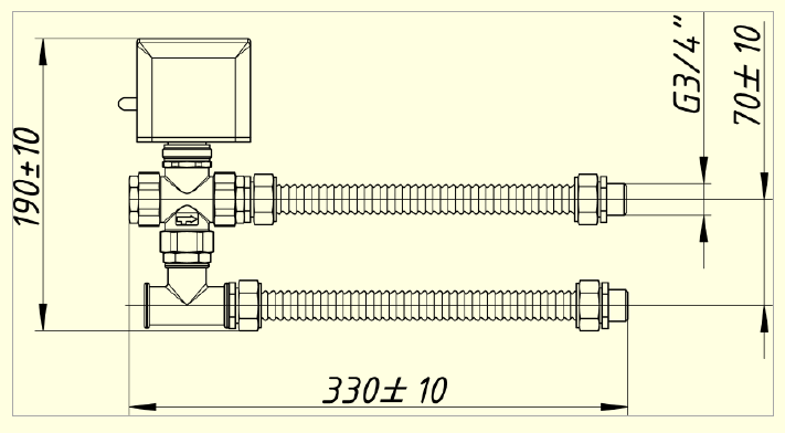 Смесительный узел для фанкойлов General Climate 3/4" с электроприводом Смесительный узел для фанкойлов General Climate 3/4" с электроприводом