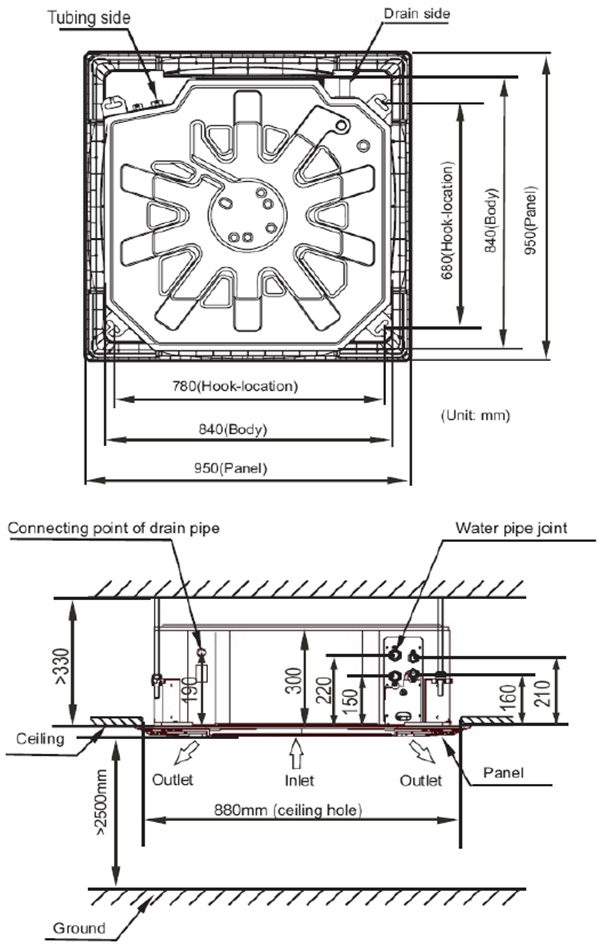 Фанкойл кассетный General Climate 4T GCKA-1500Fi (10.60, с модулем NIM) Фанкойл кассетный General Climate 4T GCKA-1500Fi (10.60, с модулем NIM)